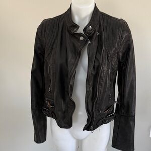 Free People Black vegan Leather Women's Jacket